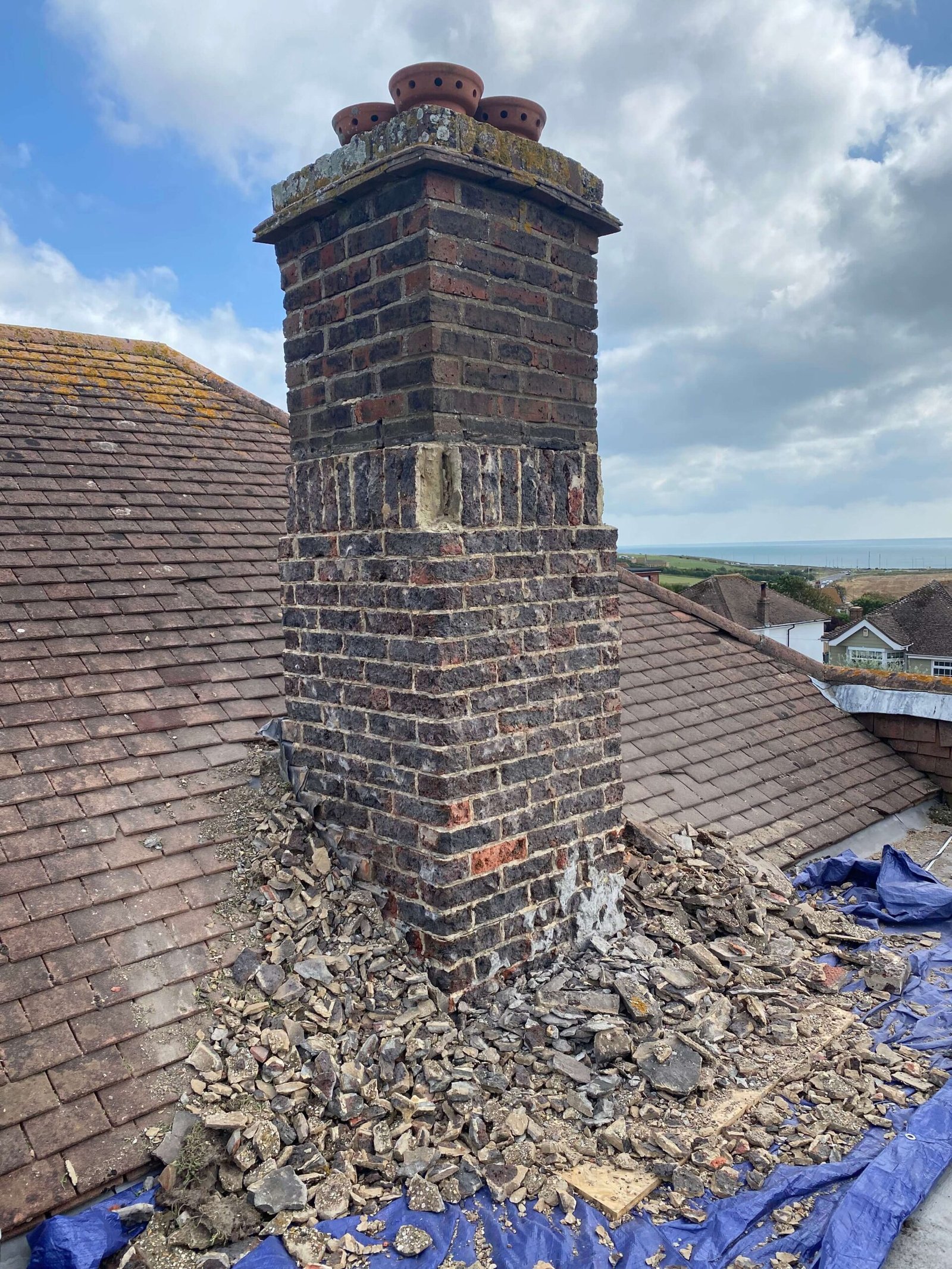 Chimney before repair in Clapham