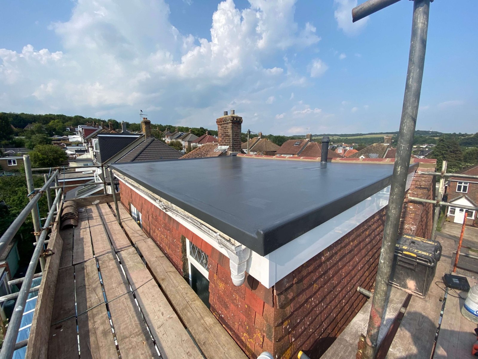 Flat roof after renewal in Clapham