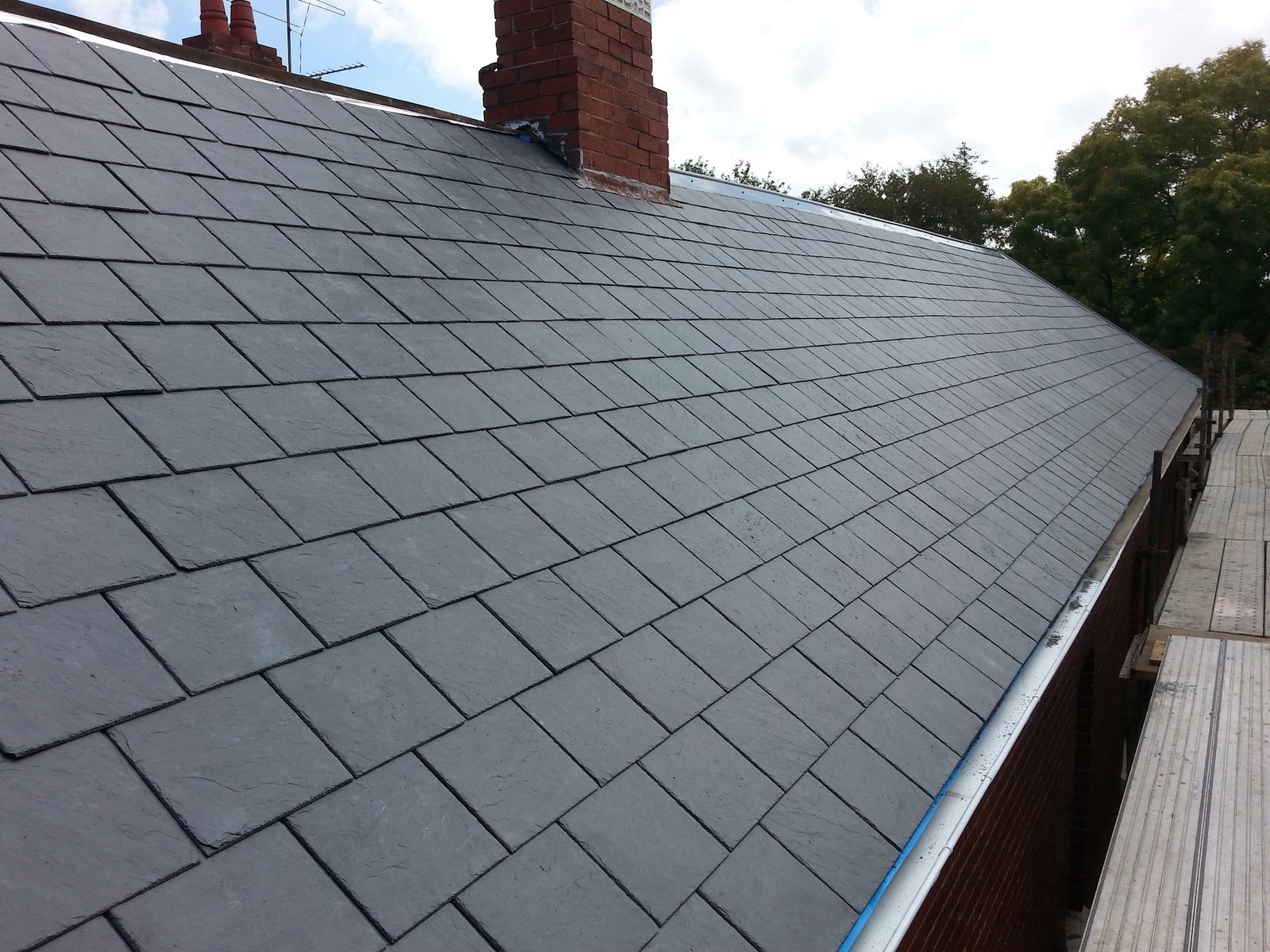 New slate pitched roof installed in Clapham