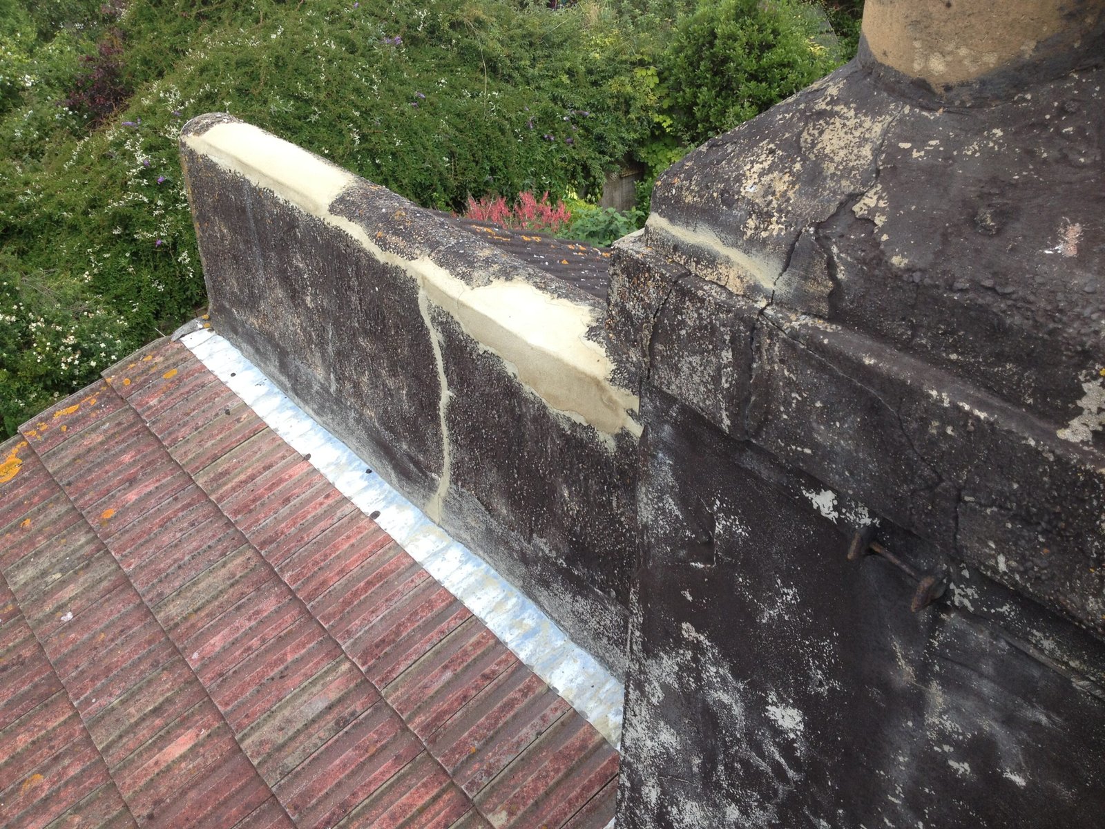 Roof repair work in progress in Clapham
