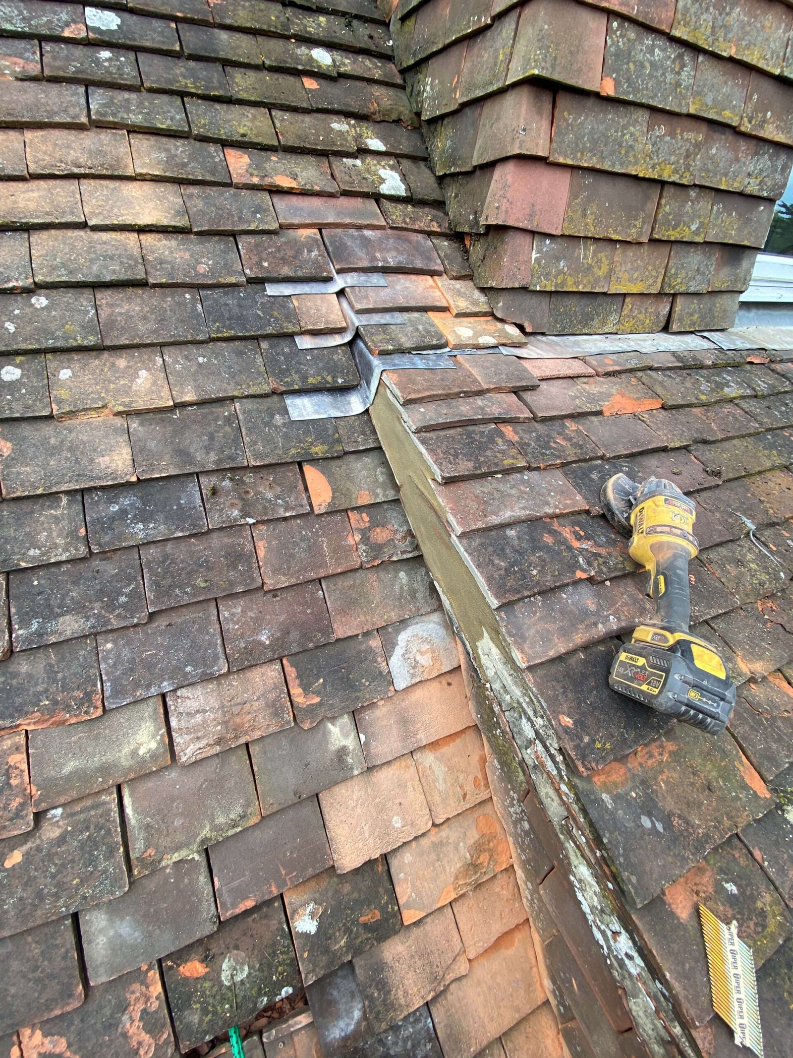 Tiled roof after repair in Clapham